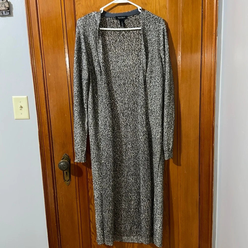 White House, black market long cardigan size medium.
